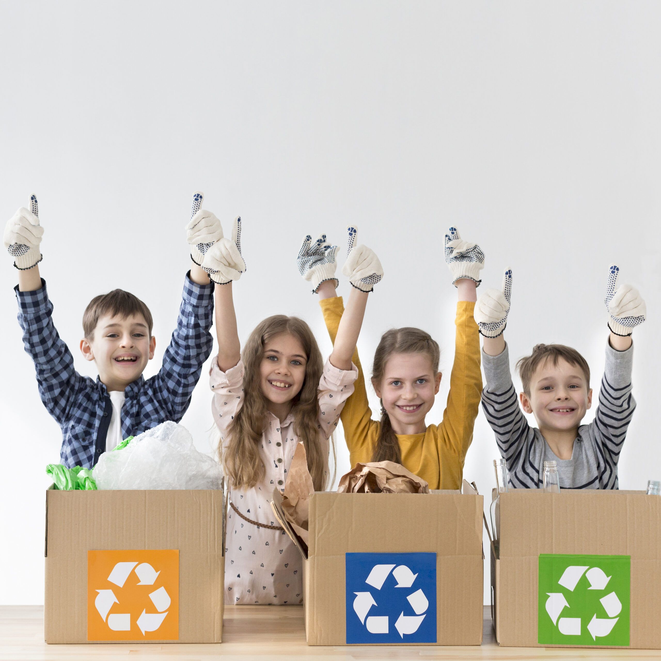enseñar a los niños a reciclar